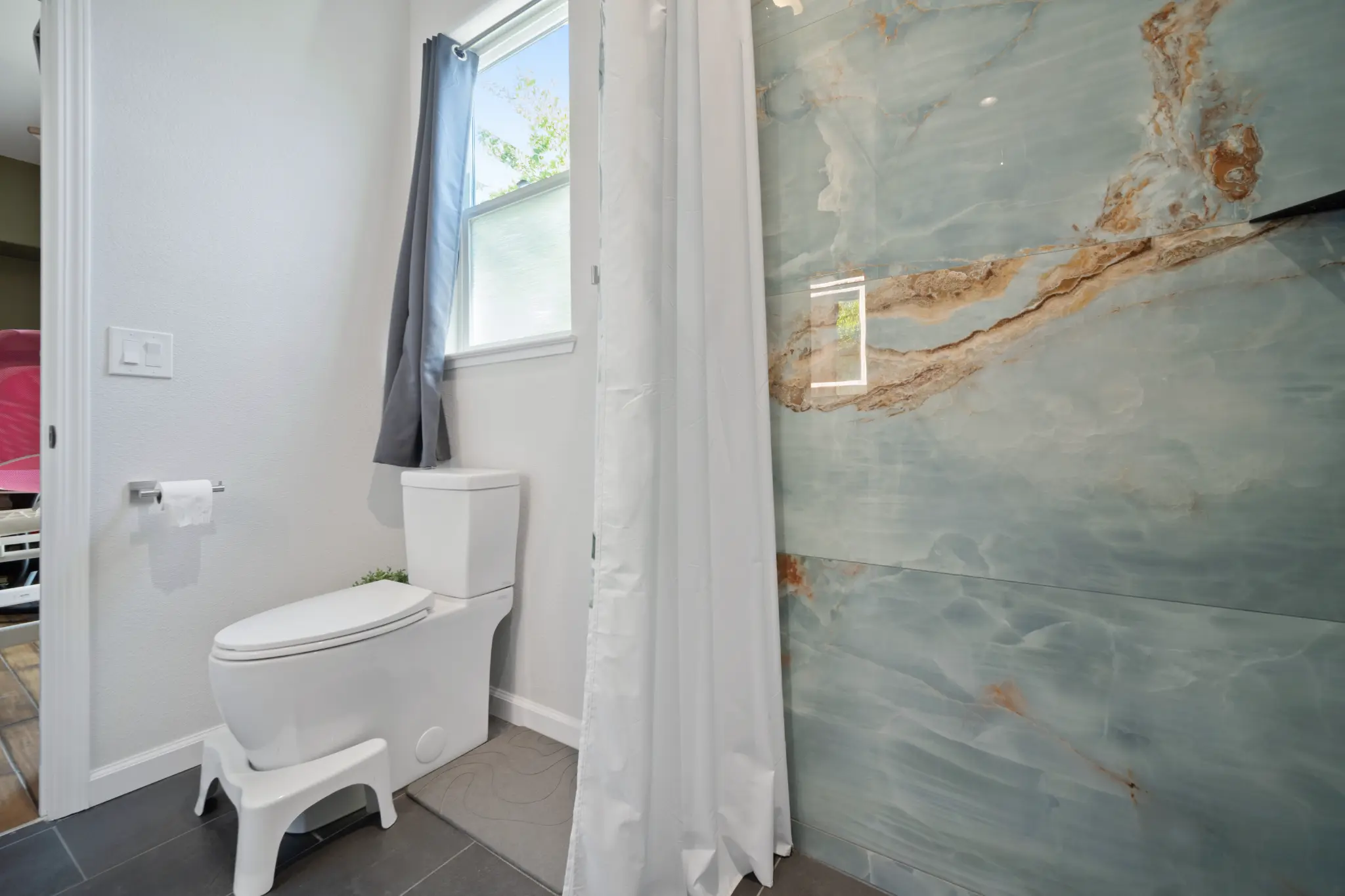 Bathroom remodel showing modern finishes and natural light at Seven Pines Court home South Reno Nevada by Avail Enterprises