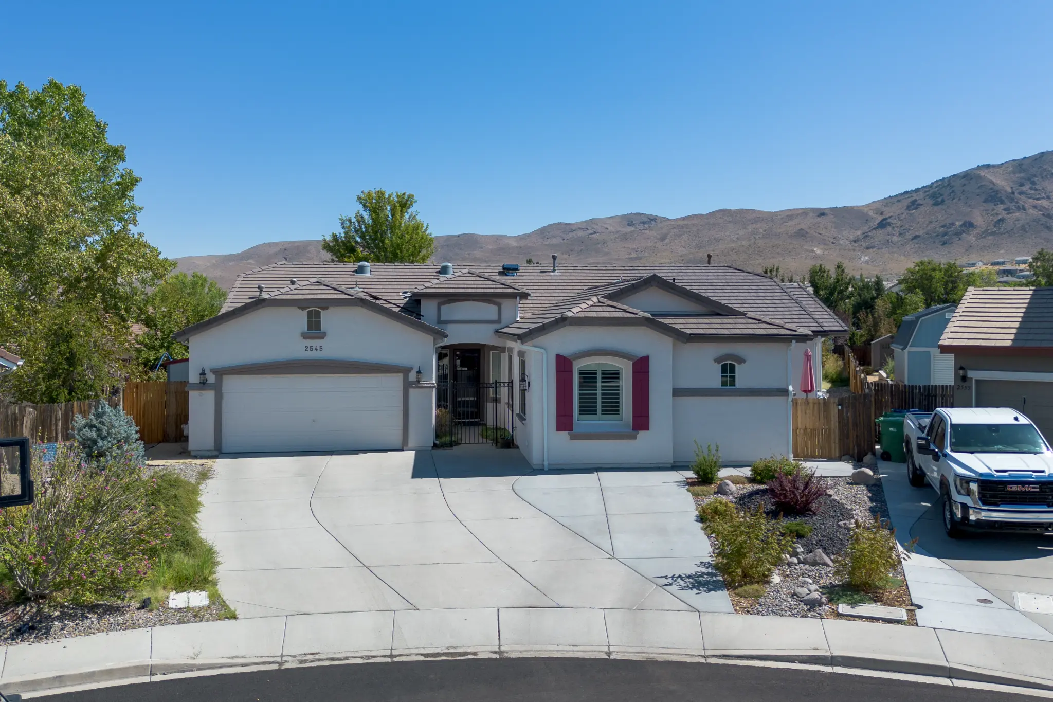 Entry approach to Seven Pines Court luxury home remodel in South Reno by Avail Enterprises
