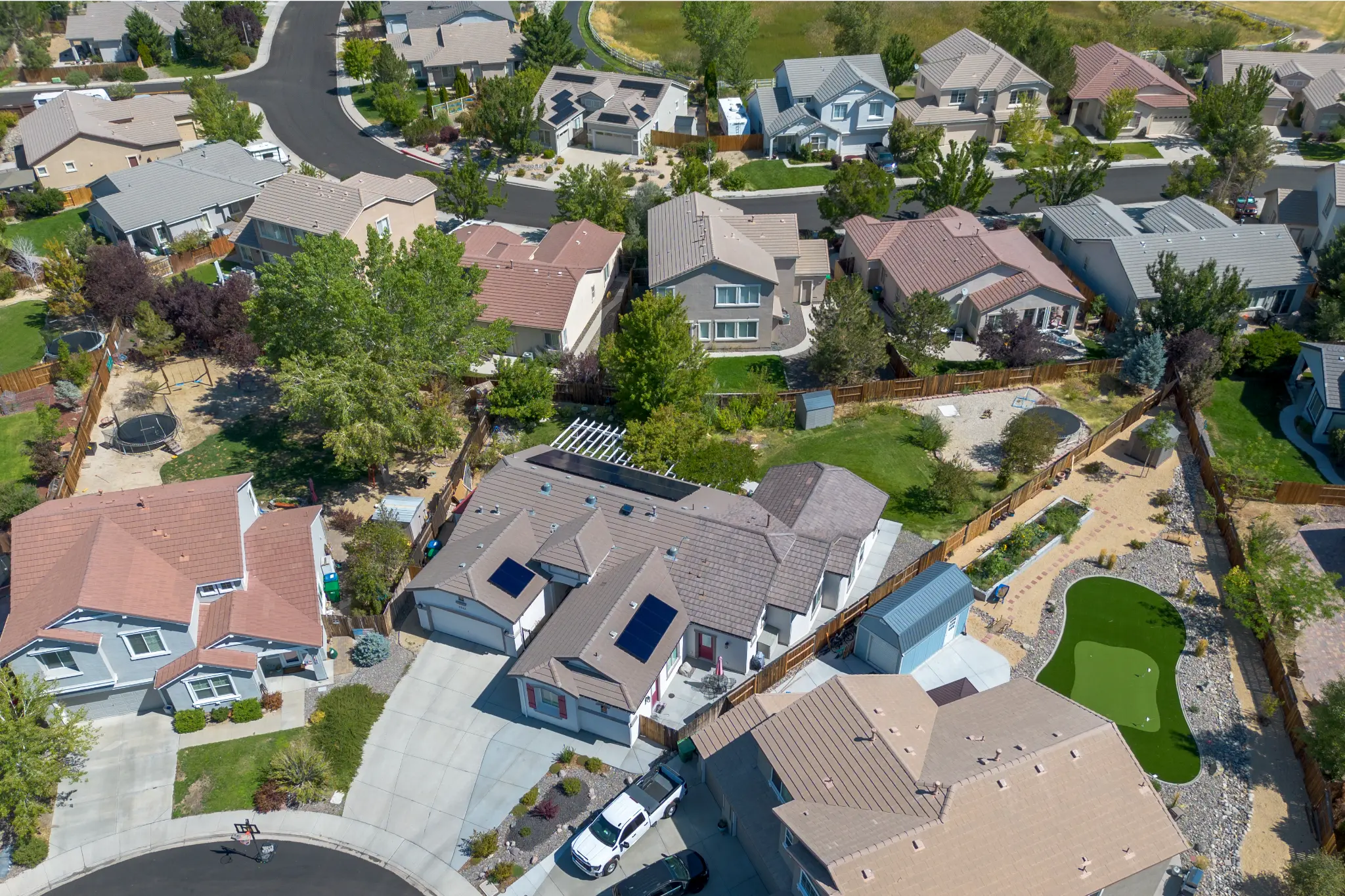 Outdoor deck and patio area of Seven Pines Court home remodel by Reno general contractor